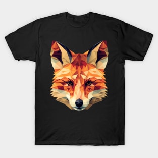 Fox Portrait Geometric T-Shirt